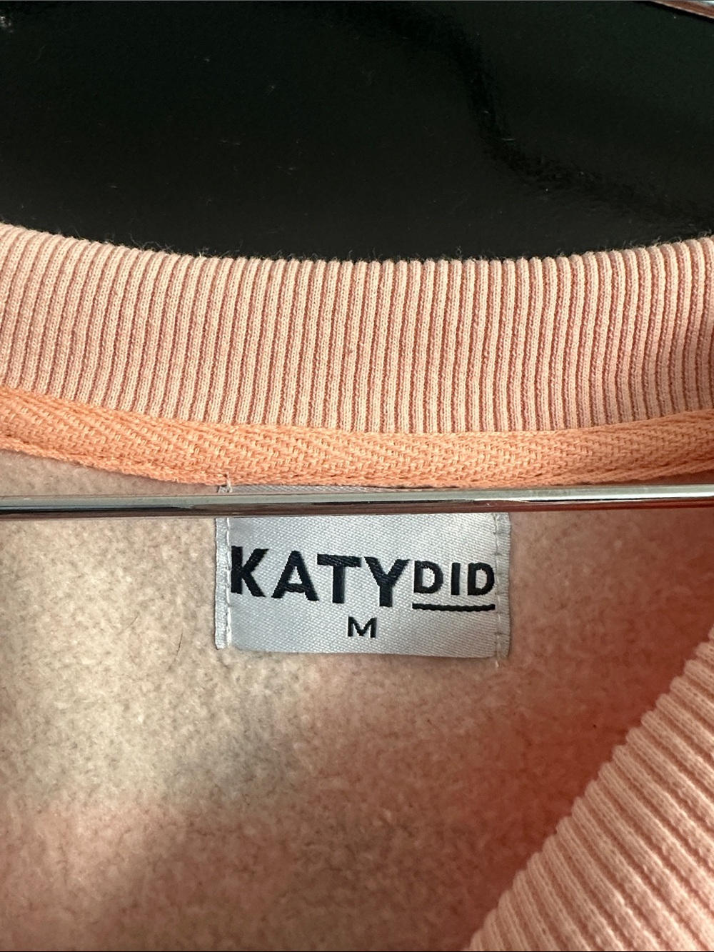 Katydid Peach and Cream Ribbed Crewneck - Picture 2 of 3
